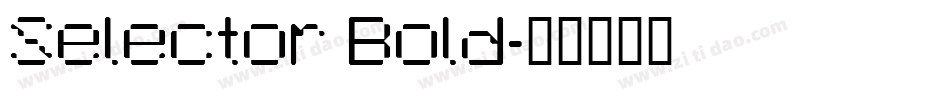 Selector Bold字体转换